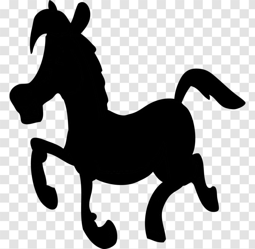 Mustang Stallion Colt Rein Clip Art - Blackandwhite Transparent PNG