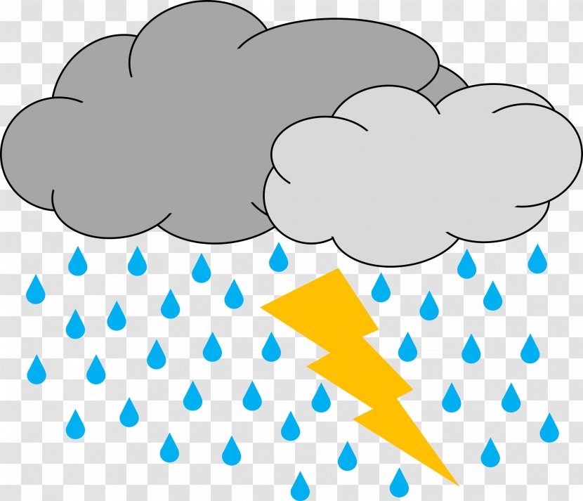Thunderstorm Lightning Cloud Clip Art - Area - Rainstorm Transparent PNG