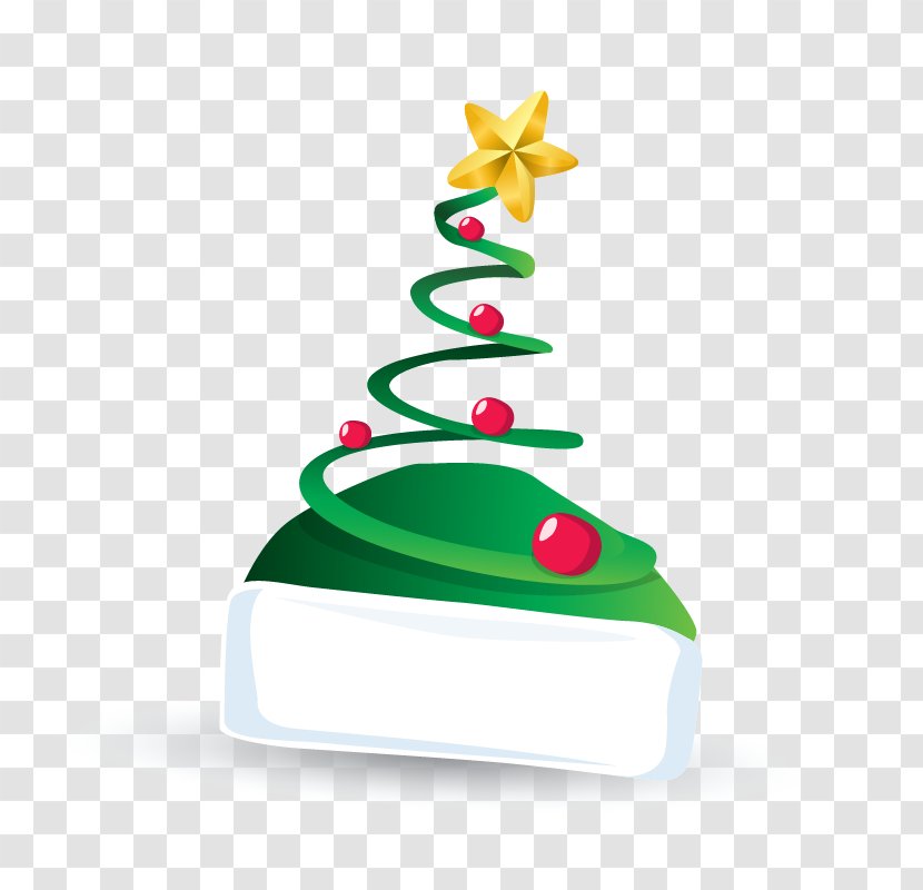 Santa Claus Hat Christmas Clown - Designer - Green Star Transparent PNG