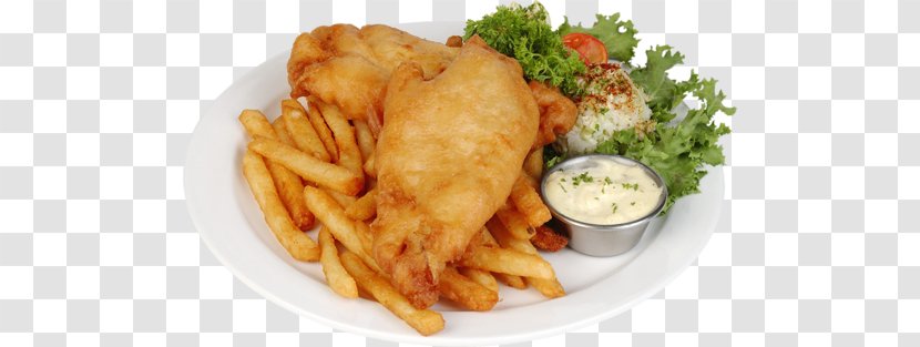 Fish And Chips French Fries Fried Hamburger Restaurant - Dish - Menu Transparent PNG