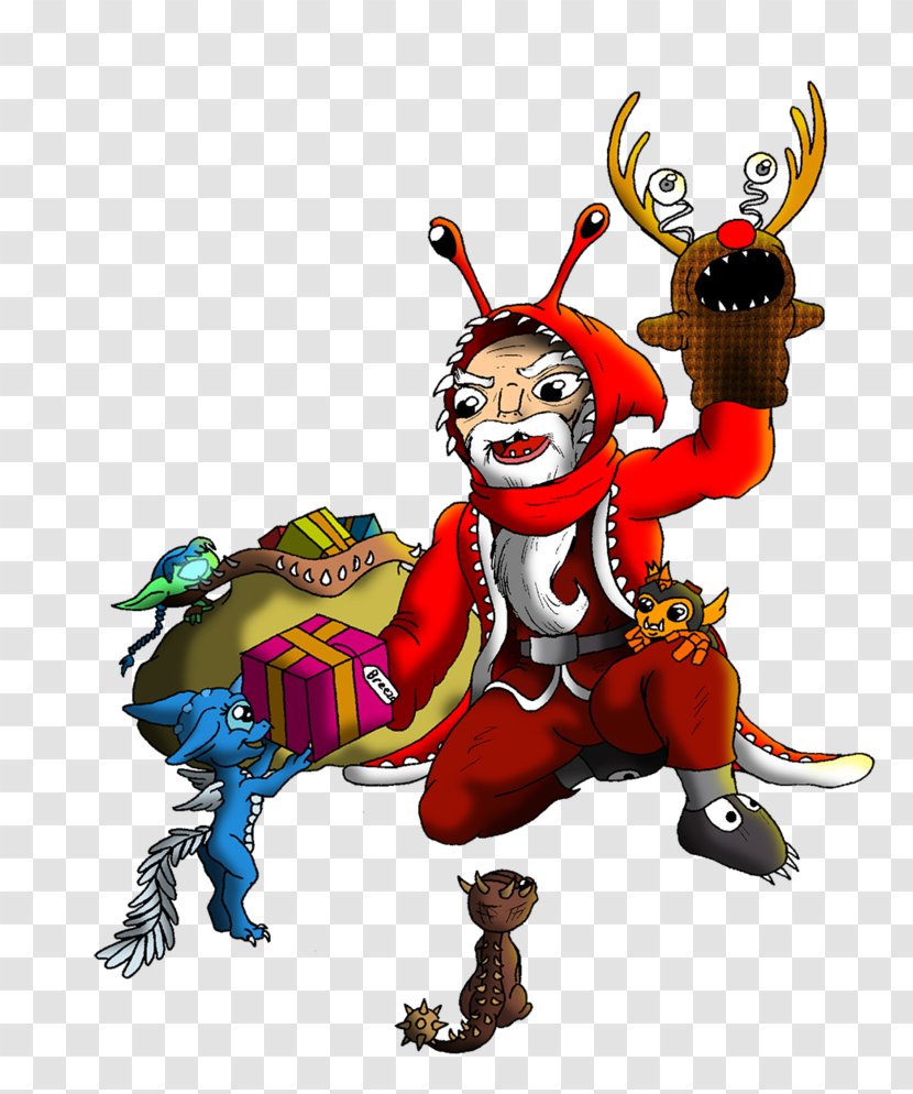 Illustration Cartoon Christmas Day Animal Legendary Creature - Skylanders Breeze Transparent PNG
