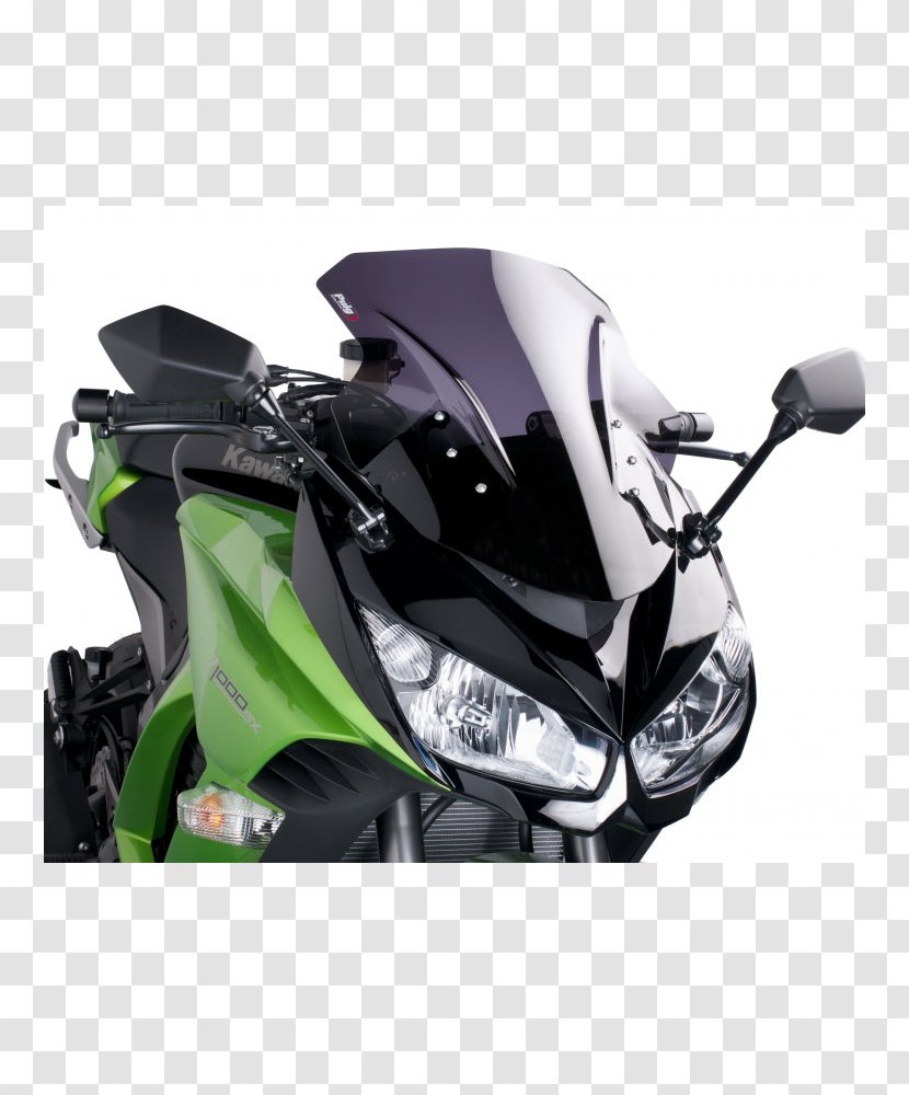 Yamaha FZ1 Kawasaki Ninja 1000 Motorcycle Z1000 Windshield - Dualsport Transparent PNG