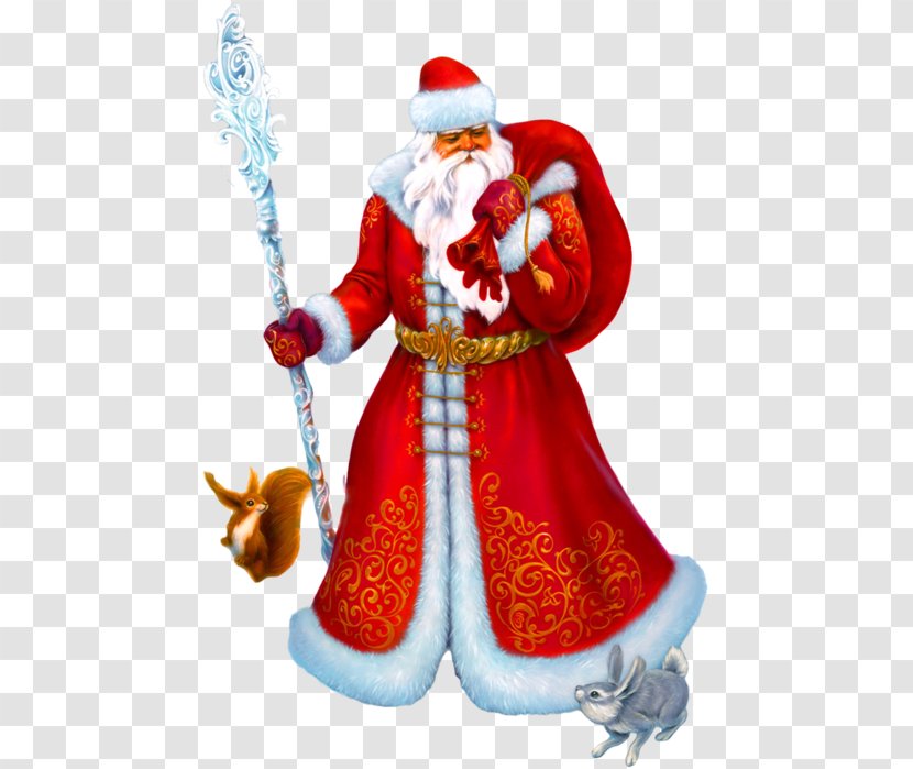 Ded Moroz Snegurochka Santa Claus Ziuzia Grandfather - Saint Nicholas Transparent PNG