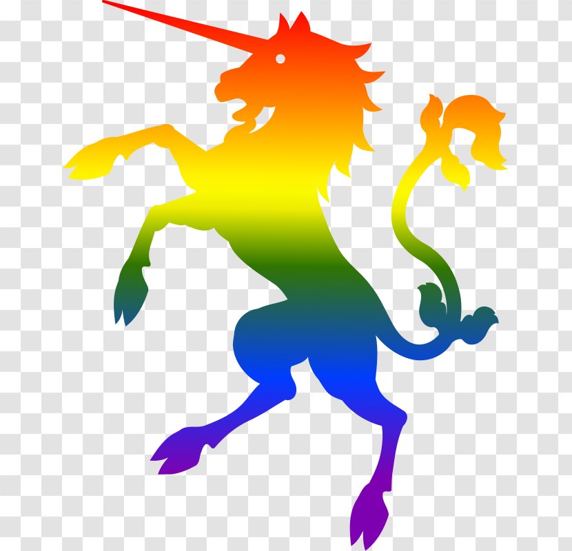 Winged Unicorn Rainbow Clip Art - Flag Transparent PNG