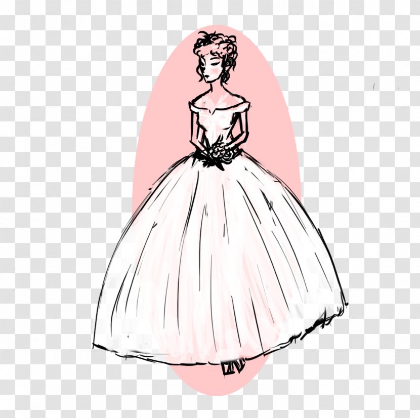 Costume Design Drawing Gown - Fashion Illustration - Dress Wedding Transparent PNG
