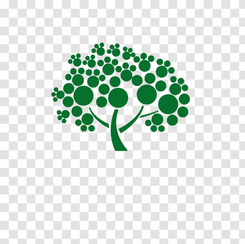 Logo Circle Point Tree - Leaf - Vector Round Green Transparent PNG