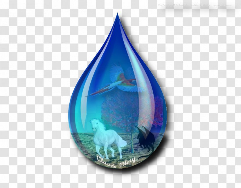 Water Drop Gout Logo GIMP - Cobalt Blue Transparent PNG