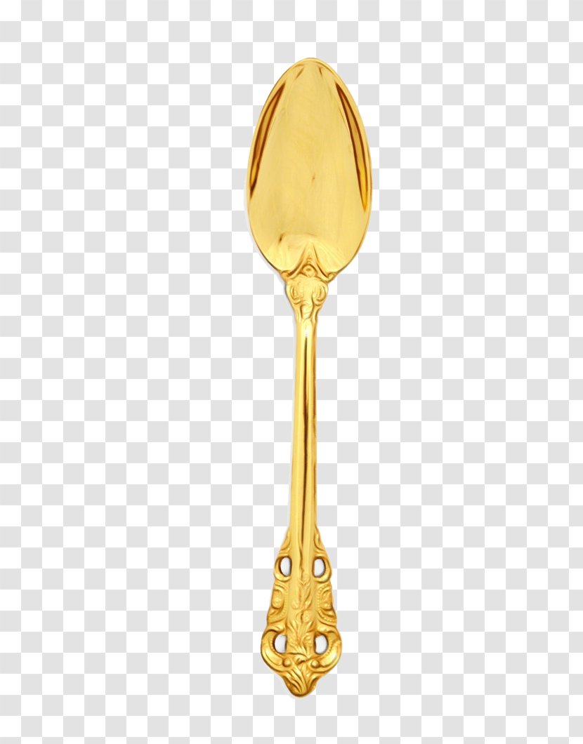 Spoon Cutlery Brass Metal Tableware - Paint - Kitchen Utensil Transparent PNG