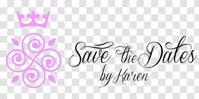 Save The Dates By Karen Logo Wedding Planner - Pink - Date Transparent PNG