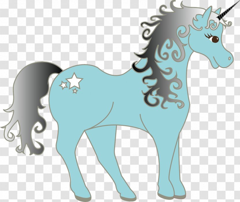Clip Art: Transportation Unicorn Free Content Art - Horse Like Mammal - Blue Transparent PNG
