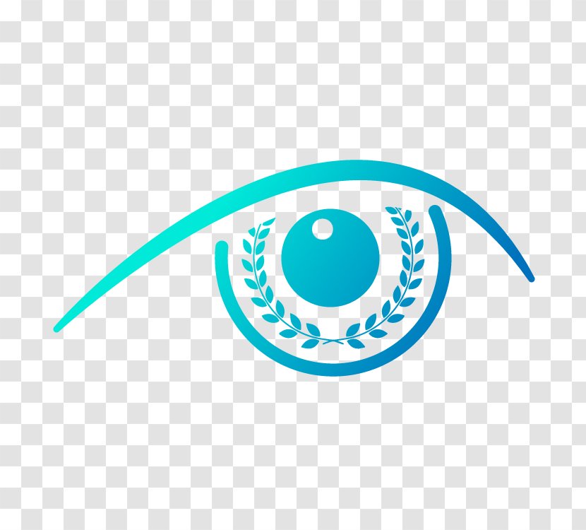 Eye Symbol - Turquoise - Oval Emblem Transparent PNG