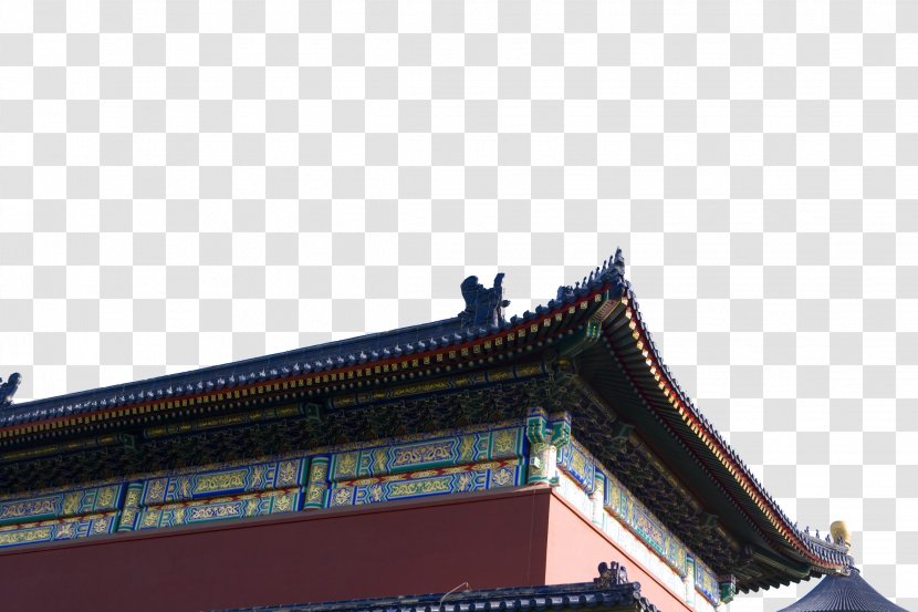 Forbidden City Temple Of Heaven Facade Chinese Architecture - Landmark - Beijing Imperial Palace Wall Eaves Transparent PNG