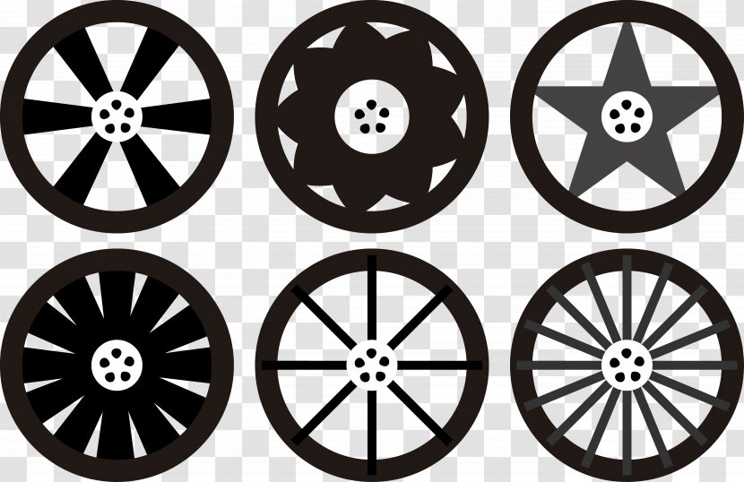 Car Alloy Wheel Bicycle Rim - Automotive Tire - Black Tires Inside Transparent PNG
