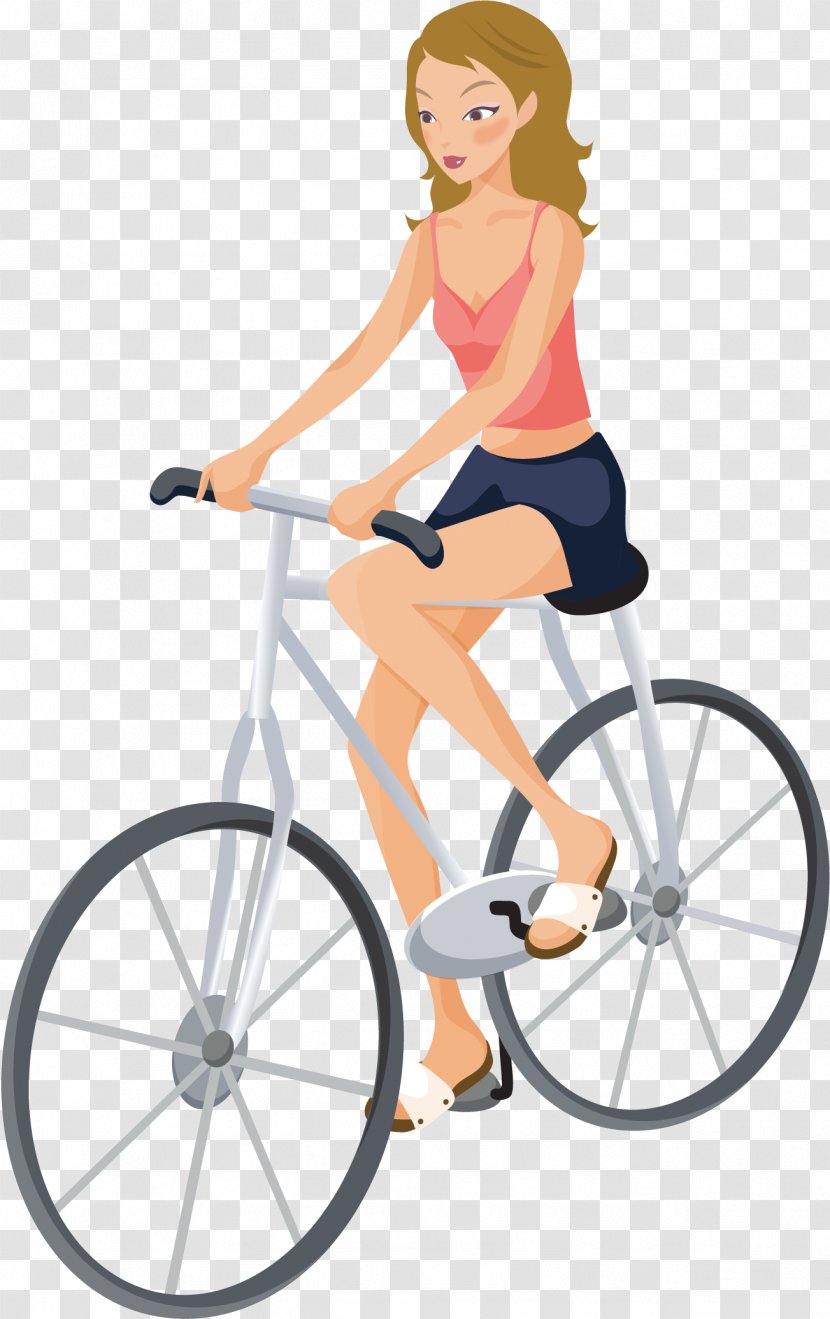 The Interpretation Of Dreams By Duke Zhou Cycling Bicycle Clip Art - Frame - Vector Hand-painted Bike Ride Transparent PNG