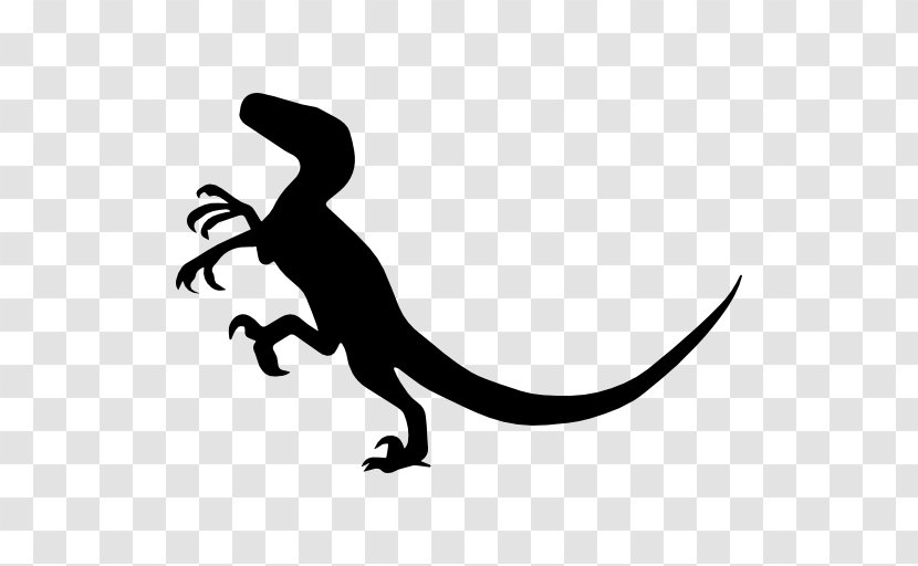 Velociraptor Deinonychus Santanaraptor Brachiosaurus Dinosaur - Black And White Transparent PNG