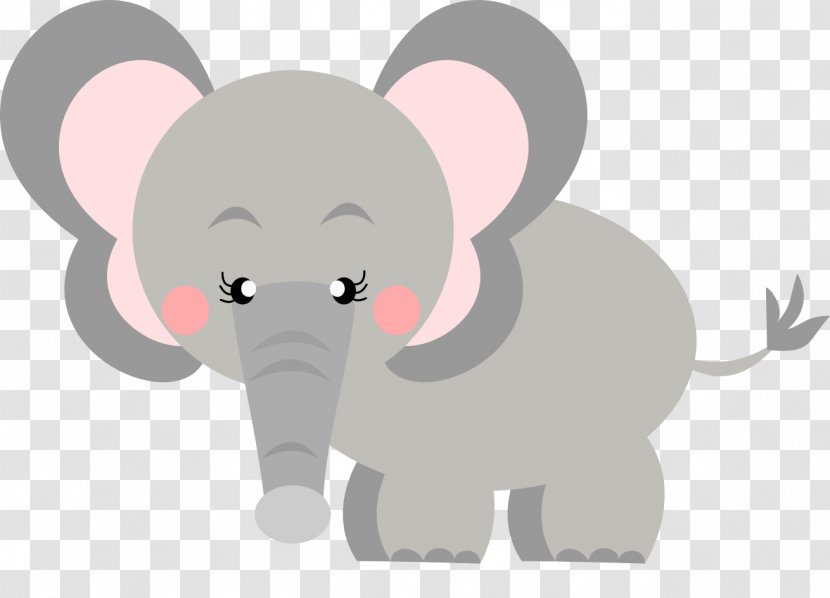 Safari Party Clip Art - Flower - Elephant Motif Transparent PNG