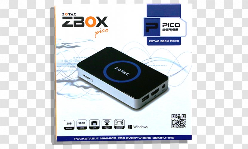 Zotac ZBox PI320 Stick & Single-Board Computers Personal Computer Nettop - Accessory - Grand Bay Windows Transparent PNG