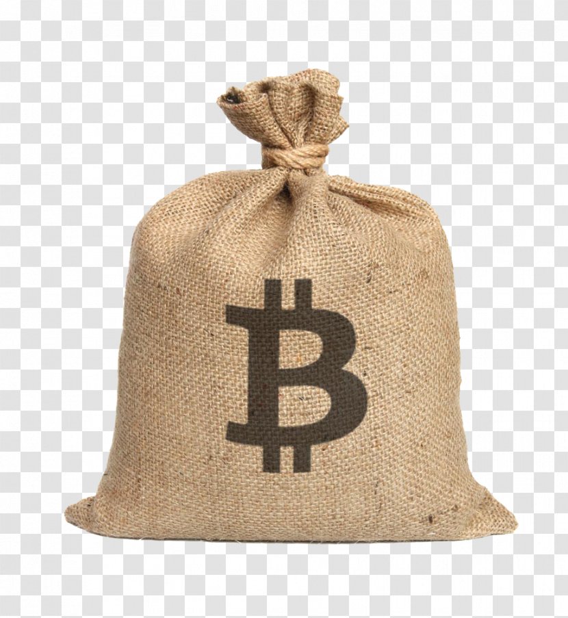 Gunny Sack Bag Hessian Fabric Paper Bitcoin - Beige - Bit Coin Transparent PNG
