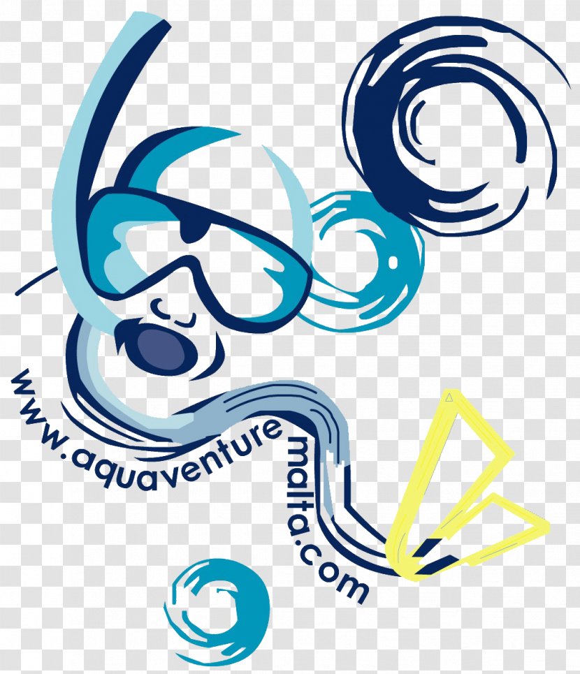 Aquaventure Diving Malta Clip Art Illustration Underwater Brand - Logo - Scuba Clipart Transparent PNG