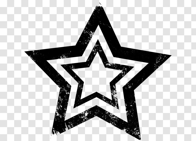 Abziehtattoo Vector Graphics Sizzix Illustration - Star - Blackandwhite Transparent PNG