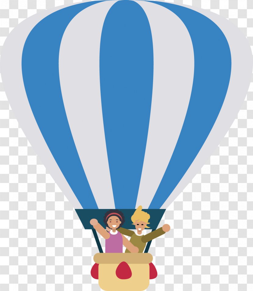 Hot Air Balloon Career Guuru - Cobalt Blue Transparent PNG