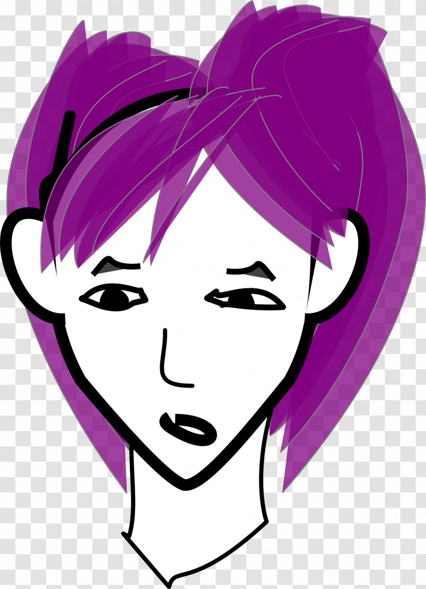 Drawing Woman Clip Art - Silhouette - Violet Transparent PNG