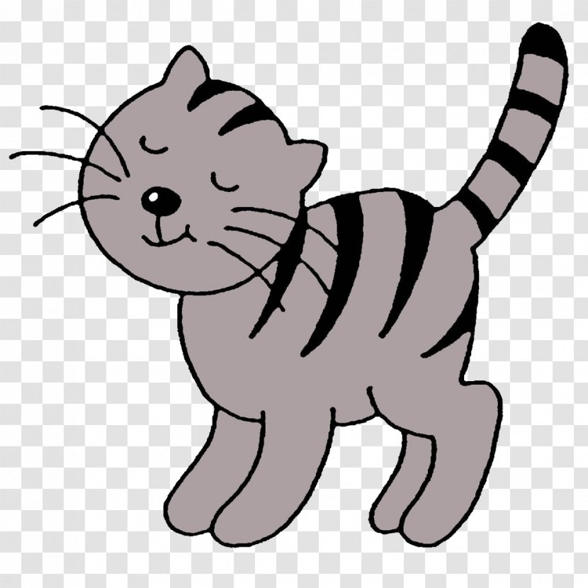 Cat Kitten Kleurplaat Kleuter Child - Black Transparent PNG