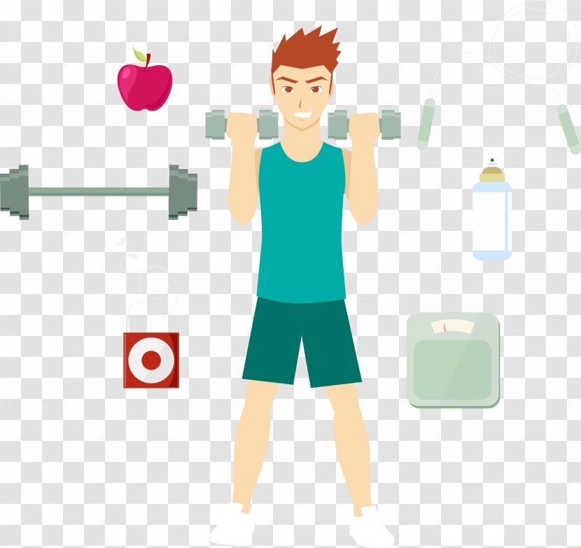 Physical Fitness Clip Art - Cartoon - Vector Painted Transparent PNG
