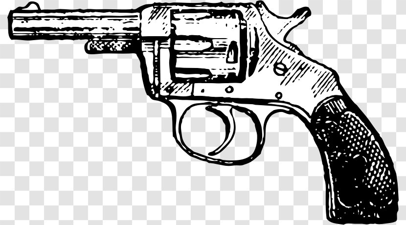 Clip Art Revolver Firearm Vector Graphics Pistol - Cartoon - Taurus Revolvers Transparent PNG