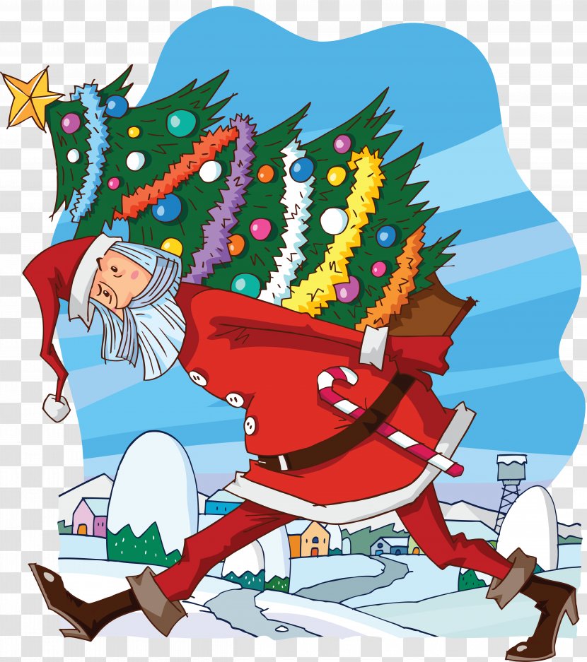 Gingerbread House Clip Art - Tree - Santa Claus Transparent PNG