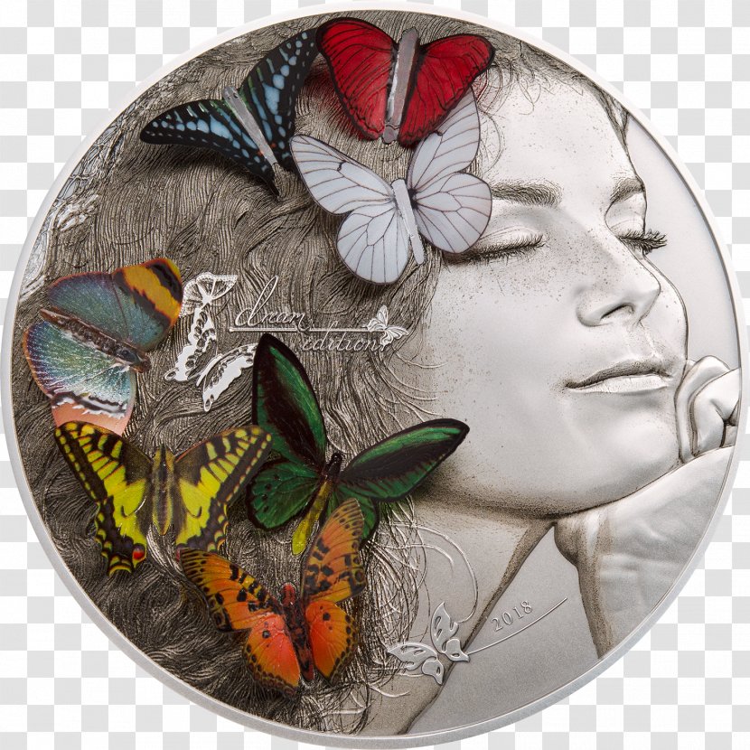 Silver Coin Palau Butterfly Perth Mint - Bullion Transparent PNG