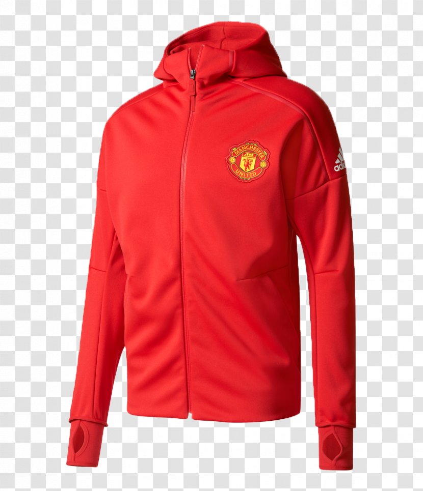 Hoodie Manchester United F.C. Adidas Jacket Windbreaker - Red Transparent PNG