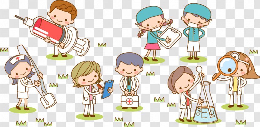 Cartoon Physician Illustration - Doctors And Nurses Collection Transparent PNG