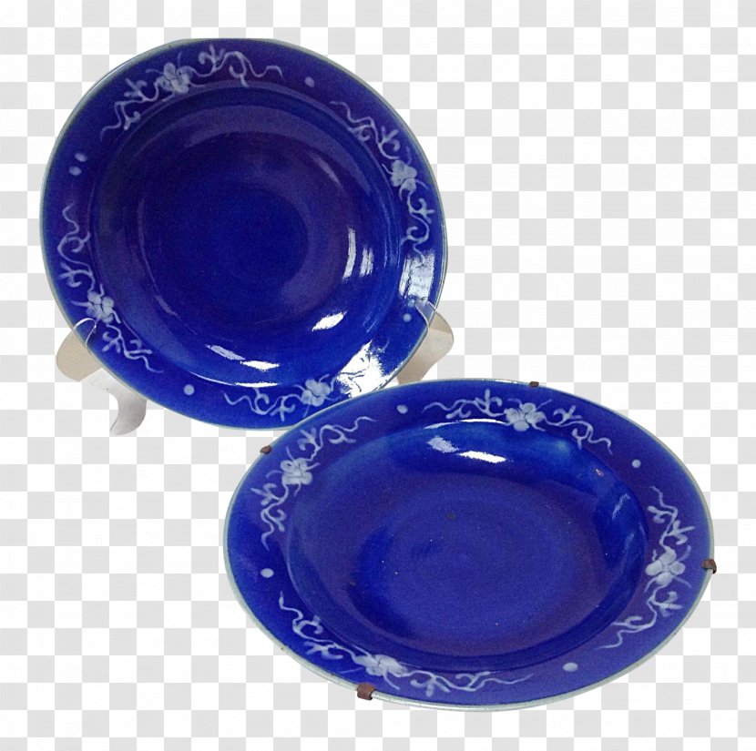 Ceramic Cobalt Blue Plate Tableware Bowl Transparent PNG