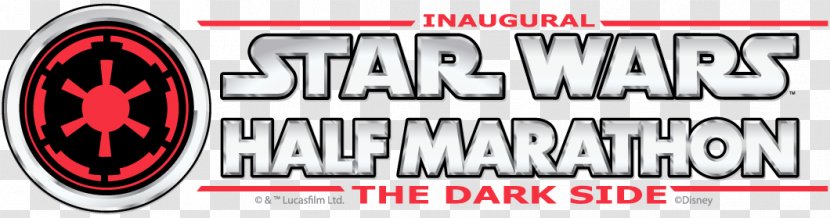 Star Wars Half Marathon – The Dark Side Logo 5K Run - Racing - Text Transparent PNG