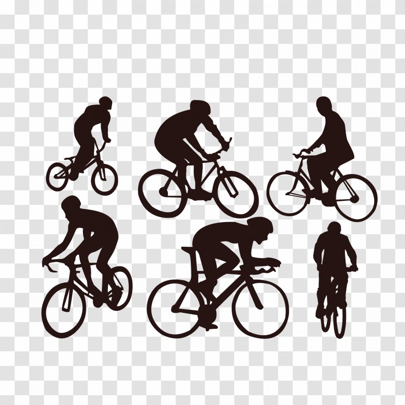 Cycling Bicycle Silhouette Sport - Recreation - A Vector Bike Ride Transparent PNG
