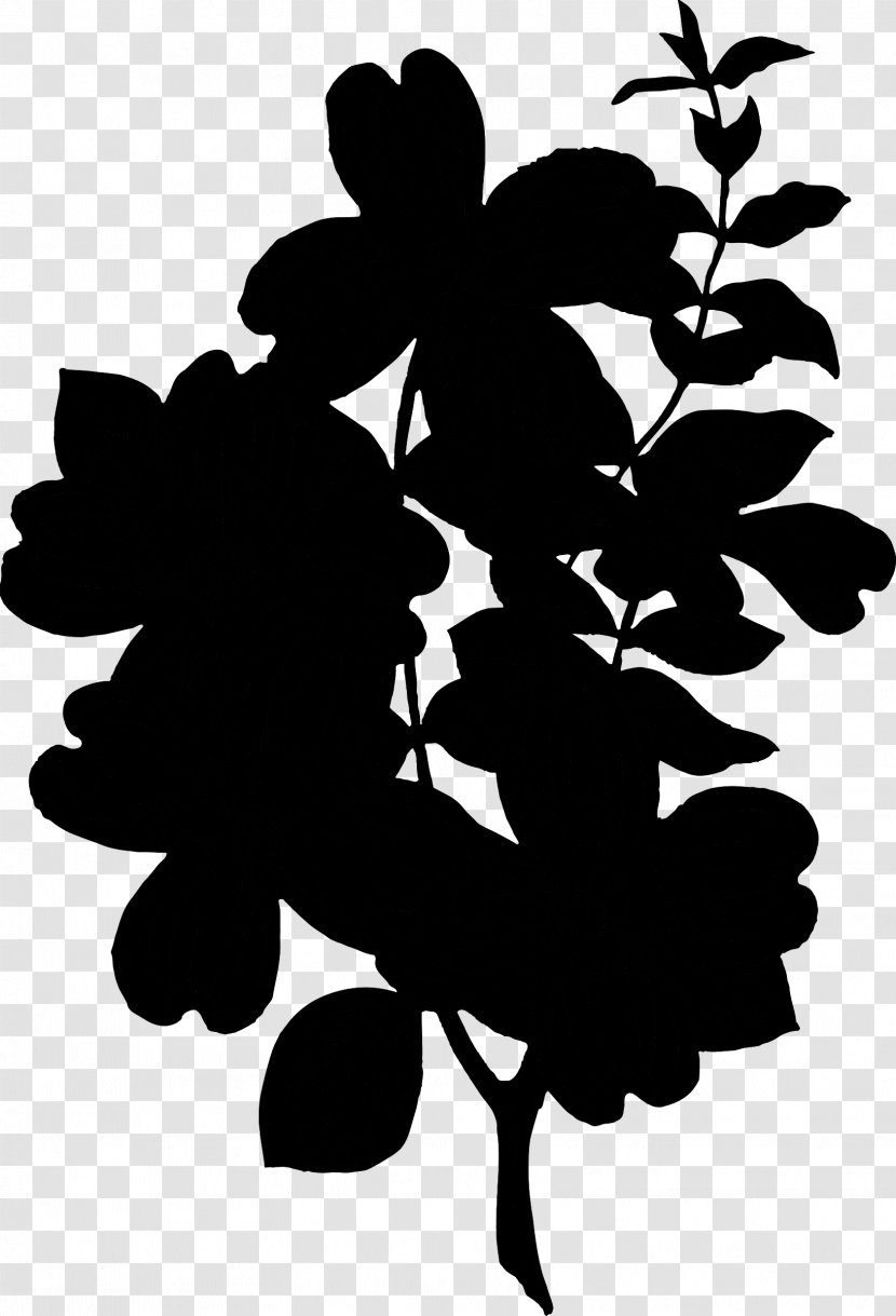 Flowering Plant Silhouette Font Leaf - Stencil Transparent PNG