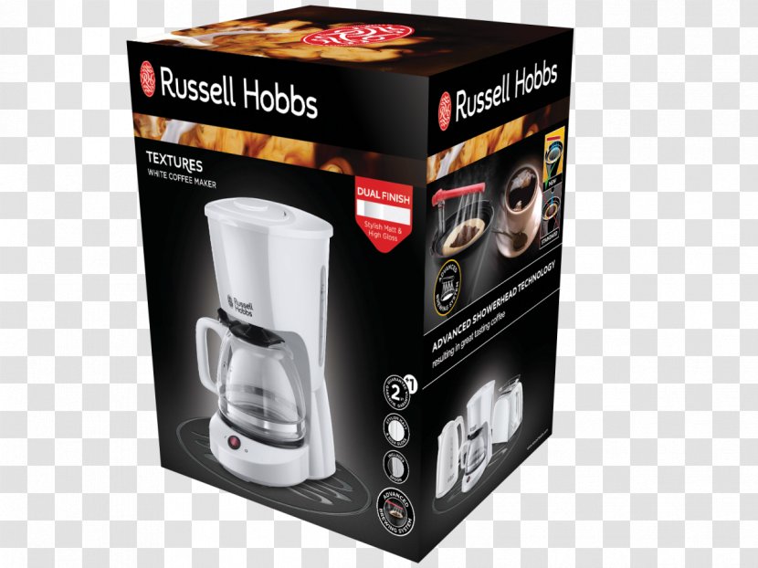 Coffeemaker Espresso Machines Russell Hobbs 22620-56 Textures Plus+ Coffee Maker Black - Drip Transparent PNG