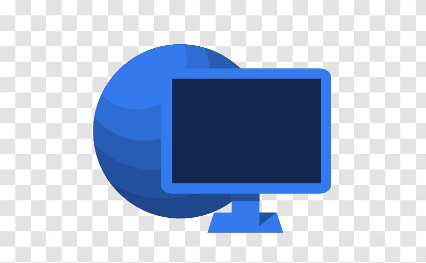 Blue Computer Monitor Communication Font - Technology - System Network Transparent PNG