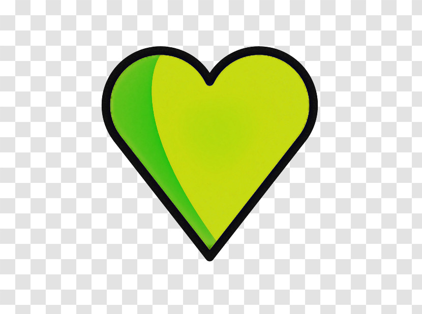 Leaf Green Line Heart M-095 Transparent PNG