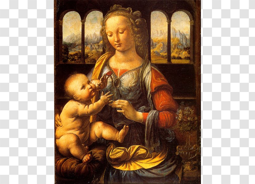 Madonna Of The Carnation Benois Litta Renaissance Virgin And Child With St. Anne - Mythology - Painting Transparent PNG