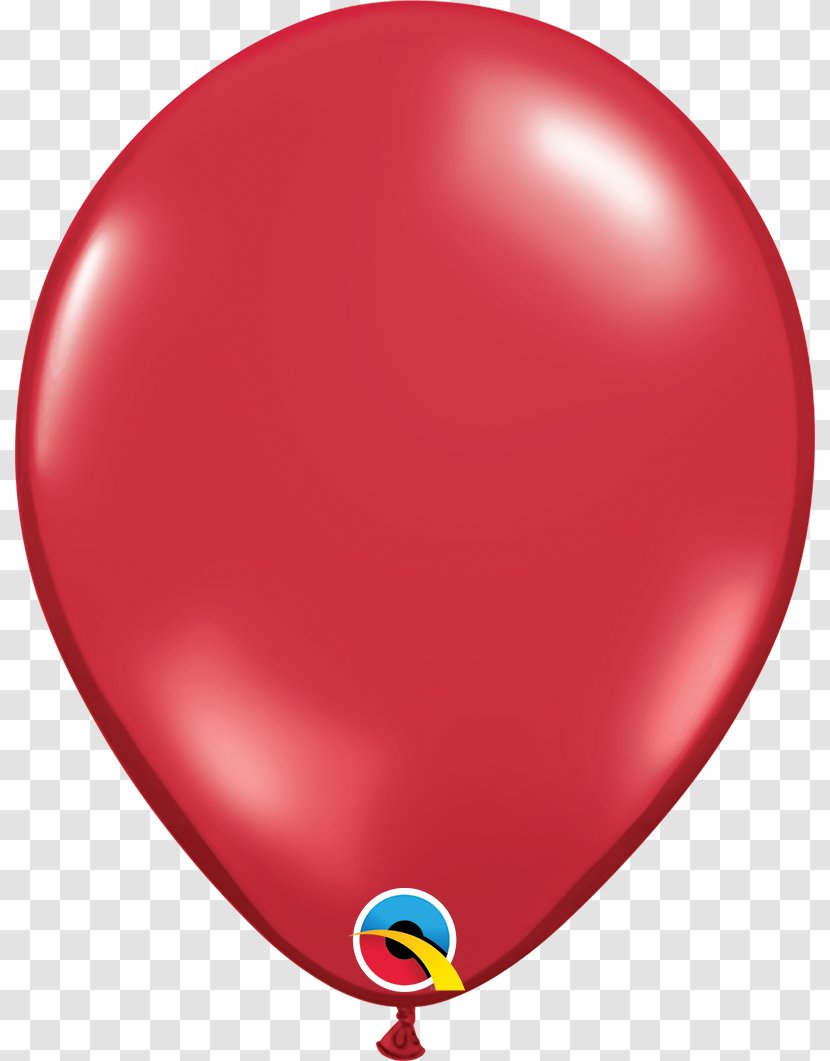 Two-balloon Experiment Party Birthday Gas Balloon - Heart - Burgundy Transparent PNG