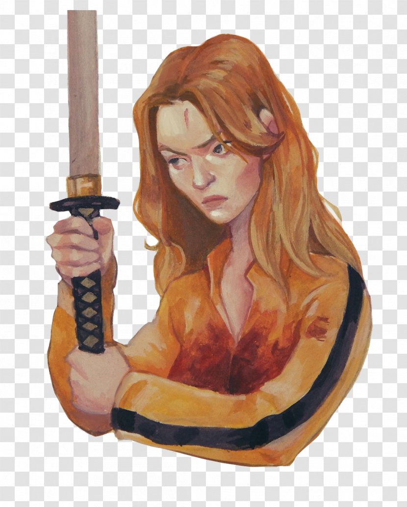 Sword Concept Art Illustration - Long Hair - Painted Woman Transparent PNG