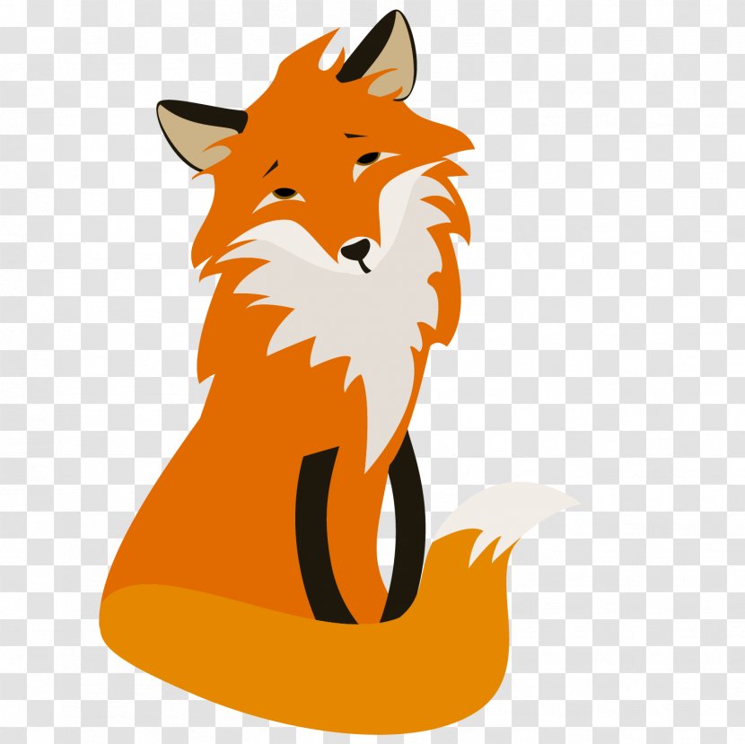 Red Fox Cartoon - Vector Transparent PNG