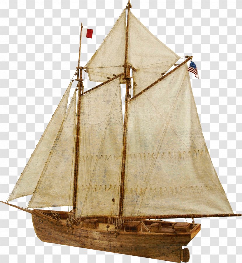 Paper Schooner Boat Watercraft - Tartane - Yellow Transparent PNG