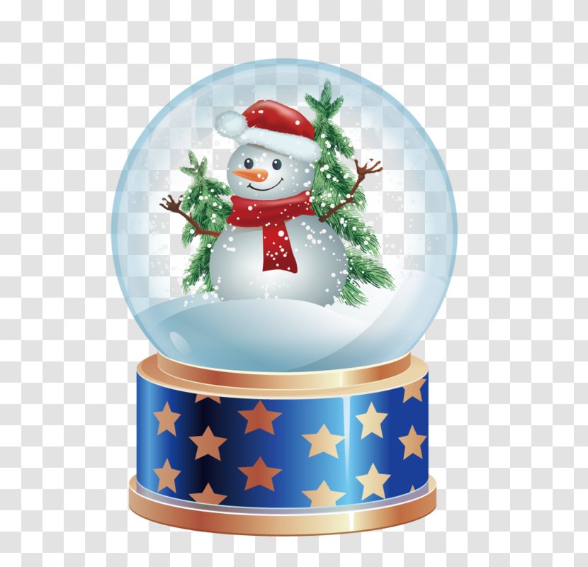 Christmas Day Card Snowman Clip Art Image - Holly - Crystal Ball tree Transparent PNG