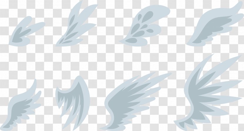 Feather Blue - Wings Set Transparent PNG