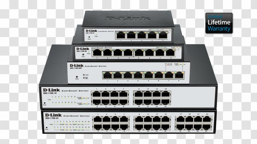 Power Over Ethernet Network Switch D-Link Port Gigabit - Electronic Component Transparent PNG