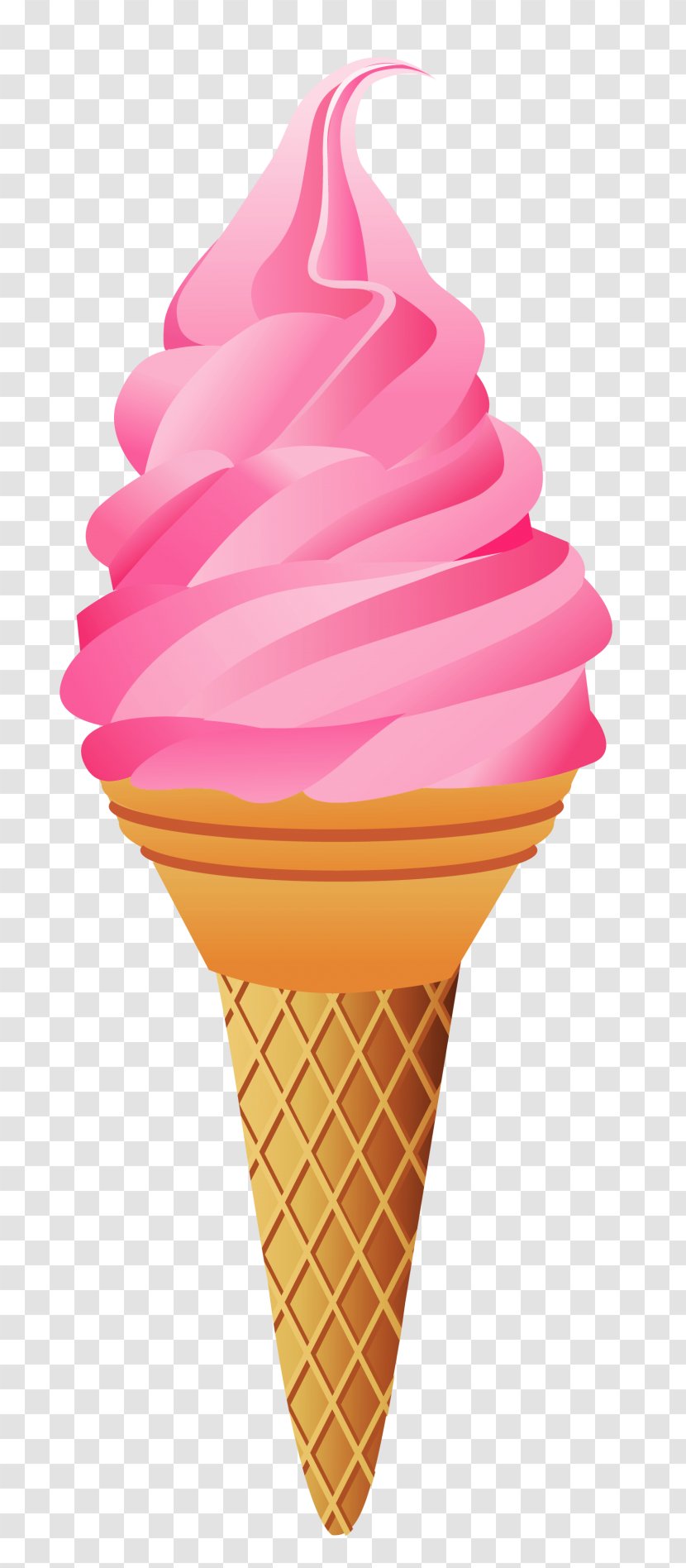 Ice Cream Cones Sundae Strawberry Chocolate - Frosting Icing Transparent PNG