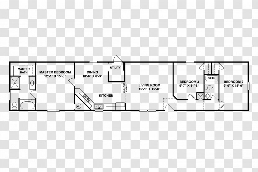 Floor Plan Manufactured Housing House Clayton Homes Modular Building - Watercolor Transparent PNG